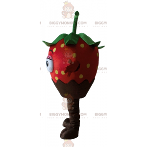 Πολύ όμορφη και ορεκτική στολή μασκότ σοκολάτας φράουλας