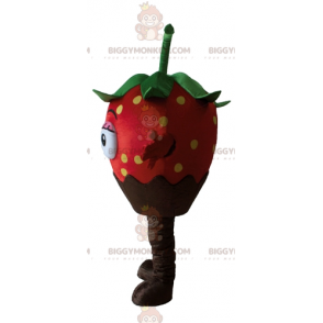 Πολύ όμορφη και ορεκτική στολή μασκότ σοκολάτας φράουλας