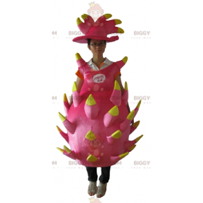 Costume de mascotte BIGGYMONKEY™ de fruit du dragon rose et jaune géant - Mascotte de fruits - BiggyMonkey.com