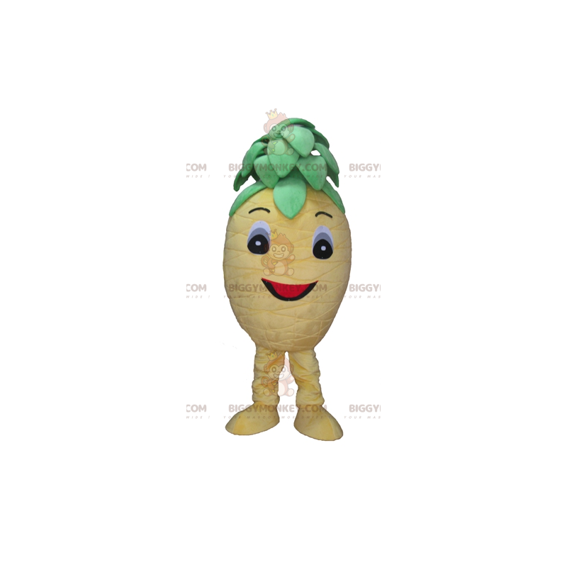 Simpatico costume da mascotte BIGGYMONKEY™ con ananas giallo e Simpatico costume da mascotte BIGGYMONKEY™ con ananas giallo e