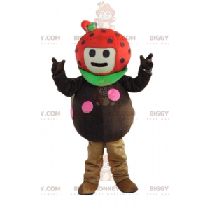 Red and Green Brown Ladybug Strawberry BIGGYMONKEY™ Mascot