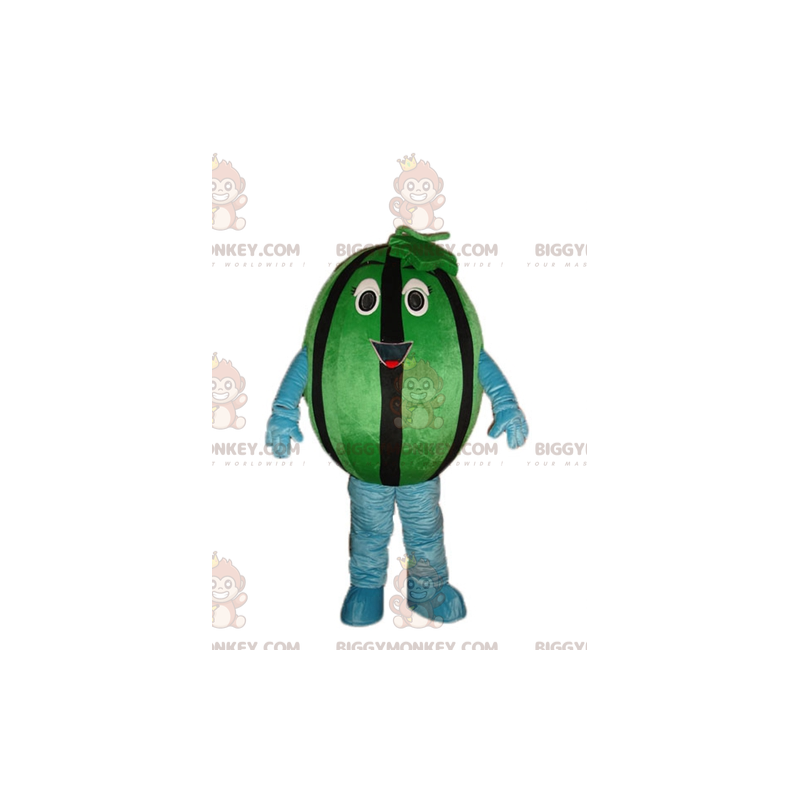 Giant Green and Black Watermelon BIGGYMONKEY™ maskottiasu -