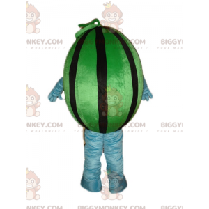 Costume de mascotte BIGGYMONKEY™ de pastèque verte et noire