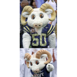 White and Brown Goat Ram BIGGYMONKEY™ Mascot Costume –