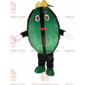 Kæmpe grøn og sort vandmelon BIGGYMONKEY™ maskotkostume -