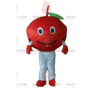 Cute Smiling Red Cherry BIGGYMONKEY™ Mascot Costume –