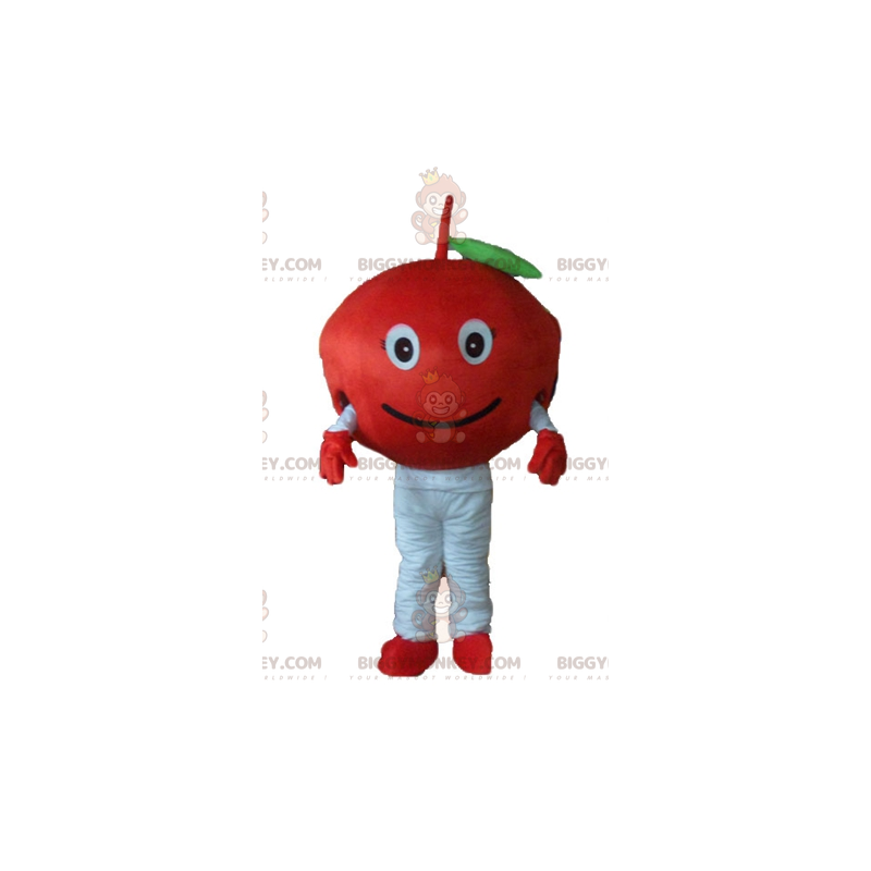 Costume de mascotte BIGGYMONKEY™ de cerise rouge mignonne et Costume de mascotte BIGGYMONKEY™ de cerise rouge mignonne et