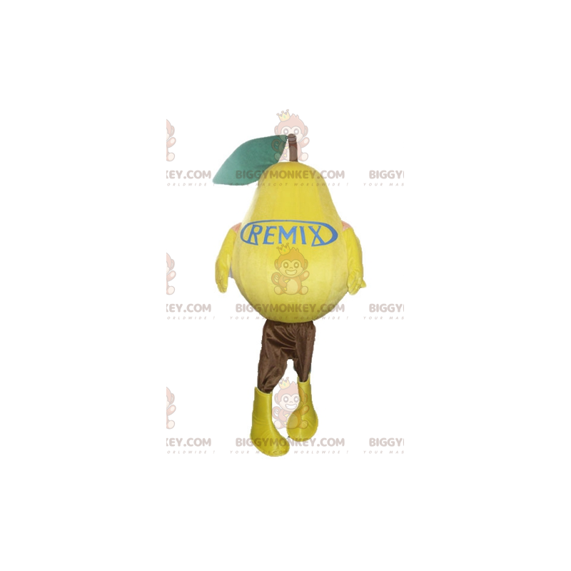Costume de mascotte BIGGYMONKEY™ de poire jaune géante très
