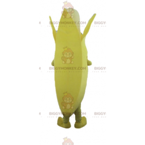 Jättiläinen keltainen ja valkoinen banaani BIGGYMONKEY™ maskottiasu - Hedelmän maskotti - BIGGYMONKEY_03825 - BiggyMonkey.com