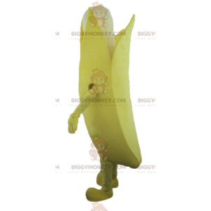 Jättiläinen keltainen ja valkoinen banaani BIGGYMONKEY™ maskottiasu - Hedelmän maskotti - BIGGYMONKEY_03825 - BiggyMonkey.com