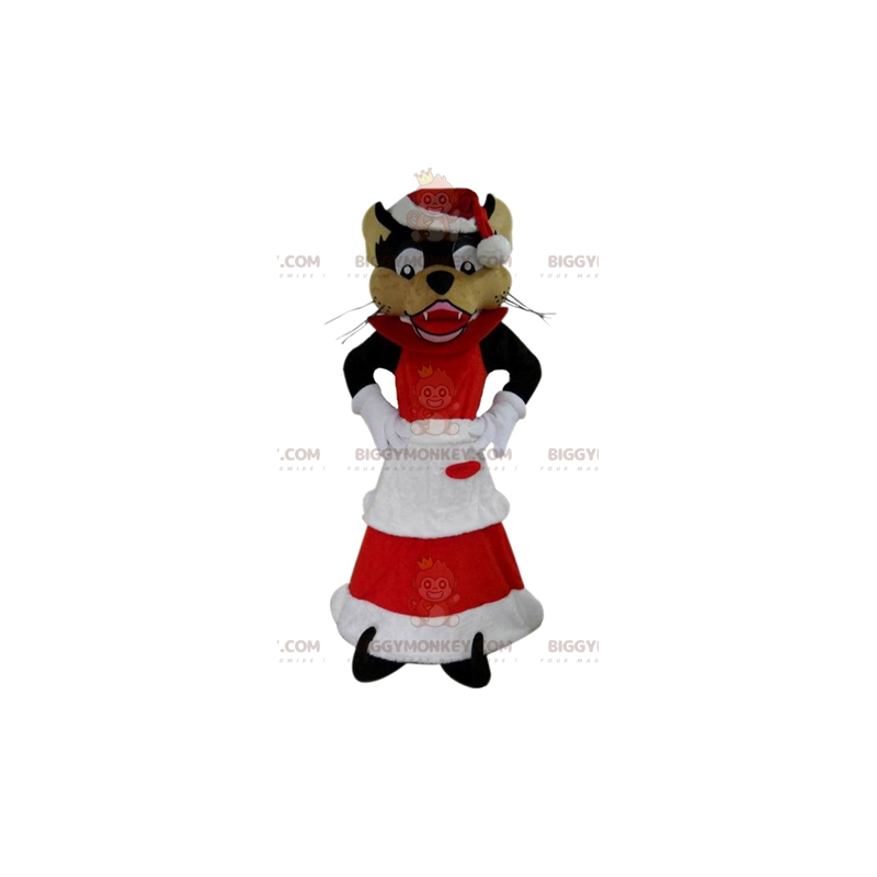 Costume de mascotte BIGGYMONKEY™ de louve habillée en tenue de Costume de mascotte BIGGYMONKEY™ de louve habillée en tenue de
