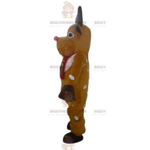 Costume de mascotte BIGGYMONKEY™ de renne marron et blanc avec