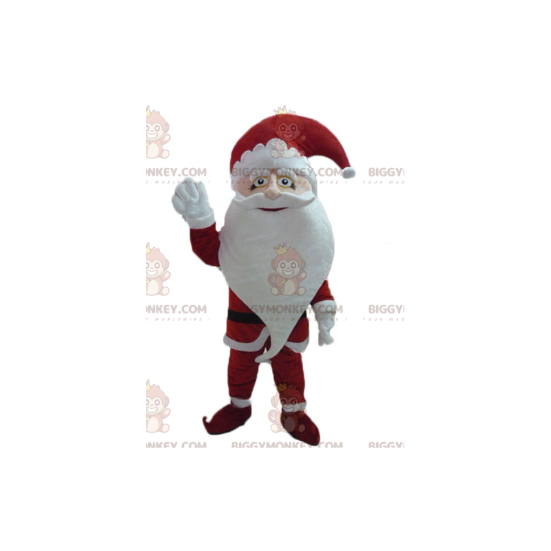 BIGGYMONKEY™ Santa Claus Mascot Costume dressed in traditional BIGGYMONKEY™ Santa Claus Mascot Costume dressed in traditional