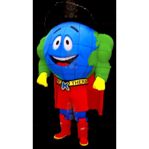 Disfraz de mascota BIGGYMONKEY™ del mapa mundial de superhéroes