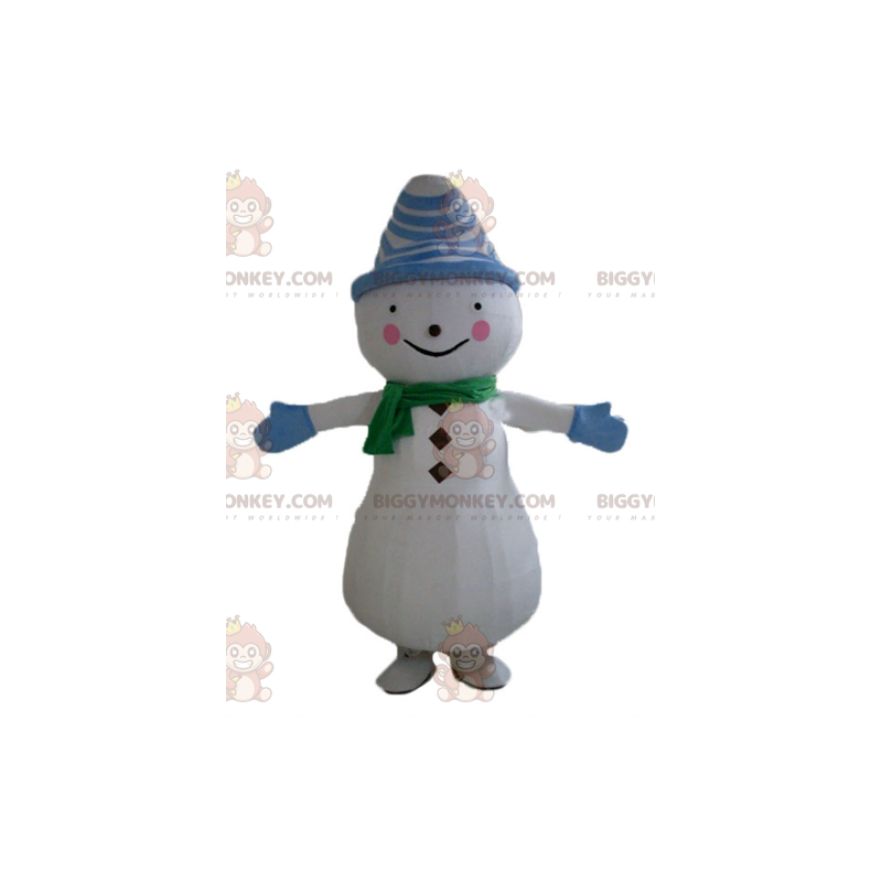 Disfraz de muñeco de nieve BIGGYMONKEY™ con gorro y bufanda - Disfraz de muñeco de nieve BIGGYMONKEY™ con gorro y bufanda -