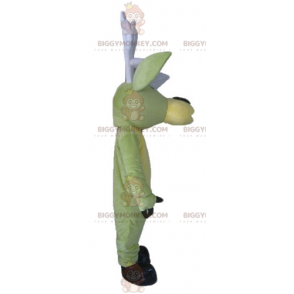 BIGGYMONKEY™ Mascot Costume Green and Yellow Moose Reindeer with Big Antlers - Deer and doe mascots - BiggyMonkey.com