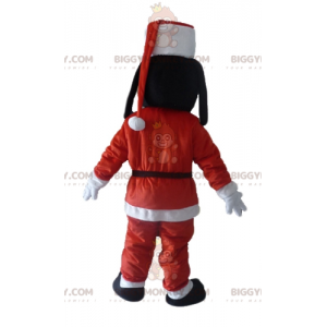 BIGGYMONKEY™ Goofy Friend Mickey Mascot Costume in Santa Outfit