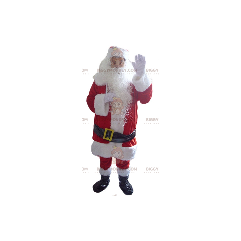 Jultomtekostym med skägg och alla tillbehör - BiggyMonkey maskot Jultomtekostym med skägg och alla tillbehör - BiggyMonkey maskot