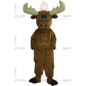 Very Cute and Awesome Brown Caribou Moose BIGGYMONKEY™ Mascot