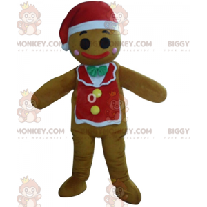 BIGGYMONKEY™ Christmas Gingerbread Man Mascot Costume -