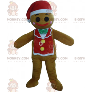 Disfraz de mascota de hombre de pan de jengibre navideño
