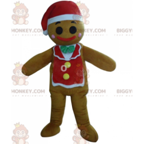 BIGGYMONKEY™ Kerst Gingerbread Man-mascottekostuum - Mascottes beroemde mensen - BIGGYMONKEY_03856 - BiggyMonkey.com