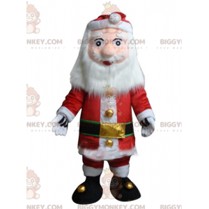 Santa Claus BIGGYMONKEY™ Maskottchenkostüm in Rot und Weiß mit