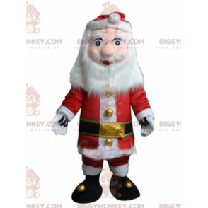Santa Claus BIGGYMONKEY™ Maskottchenkostüm in Rot und Weiß mit