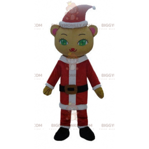 Kostým s maskotem medvídka BIGGYMONKEY™ v Santa oblečení –