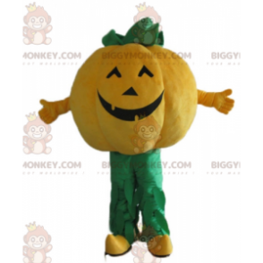 Giant Orange and Green Pumpkin BIGGYMONKEY™ Mascot Costume -