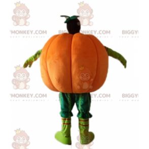 Orange and Green Giant Pumpkin BIGGYMONKEY™ Mascot Costume -