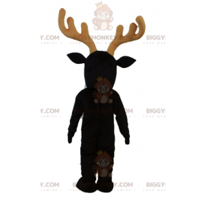 BIGGYMONKEY™ Mascot Costume Black and White Reindeer with Big