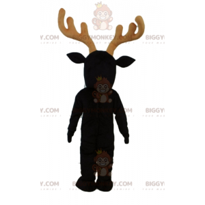 BIGGYMONKEY™ Maskottchenkostüm Schwarz-weißes Rentier mit