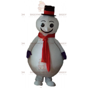 BIGGYMONKEY™ Big White Red and Black Snowman Mascot Costume -