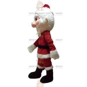 Santa Claus BIGGYMONKEY™ Maskottchenkostüm in Rot und Weiß mit