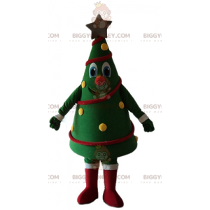 Meget smilende og farverigt dekoreret juletræ BIGGYMONKEY™