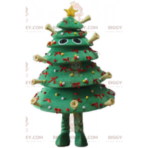 Disfraz de mascota BIGGYMONKEY™ árbol de Navidad decorado muy
