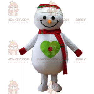 Στολή μασκότ BIGGYMONKEY™ Big Smiling Snowman - Ανθρώπινες Μασκότ - BIGGYMONKEY_03877 - BiggyMonkey.com