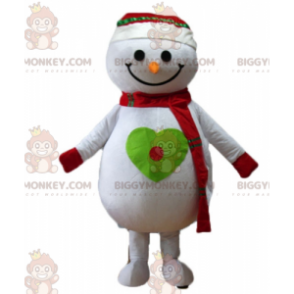 Kostium maskotka duży uśmiechnięty bałwan BIGGYMONKEY™ - Ludzkie maskotki - BIGGYMONKEY_03877 - BiggyMonkey.com