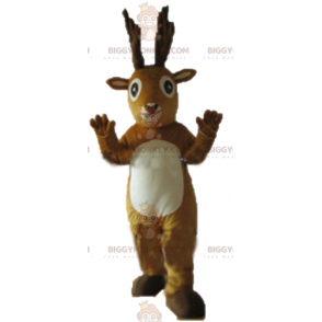 Brun og hvid Rensdyr Caribou Moose BIGGYMONKEY™ maskotkostume - Hjort og doe-maskoter - BIGGYMONKEY_03879 - BiggyMonkey.com