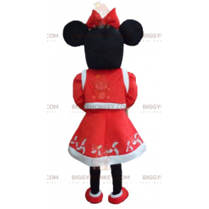 Minnie Mouse BIGGYMONKEY™ Mascot Costume Dressed in Christmas Outfit - Mascots famous people - BiggyMonkey.com