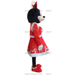 Minnie Mouse BIGGYMONKEY™ Maskottchenkostüm im Weihnachtsoutfit