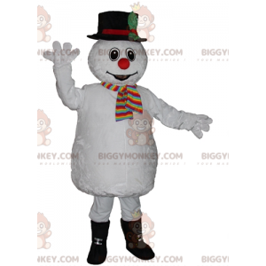 Colorful and Cute Soft Snowman BIGGYMONKEY™ Mascot Costume -