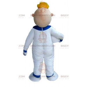 BIGGYMONKEY™ Maskottchenkostüm Blonder Astronaut im weißen