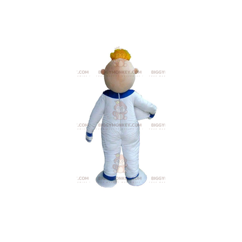 BIGGYMONKEY™ maskottiasu Vaalea mies, astronautti valkoisessa haalaripukussa - Miesten maskotit - BiggyMonkey.com