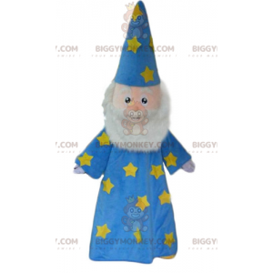Costume de mascotte BIGGYMONKEY™ de magicien de Merlin
