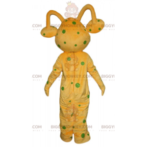 Costume de mascotte BIGGYMONKEY™ d'extra-terrestre jaune à pois