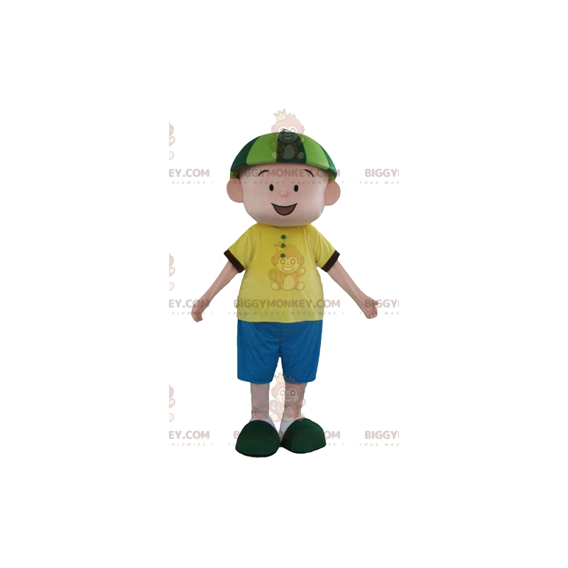 Fantasia de mascote de menino BIGGYMONKEY™ em roupa azul e