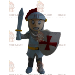 Στολή μασκότ Knight Boy BIGGYMONKEY™ με κράνος και ασπίδα -