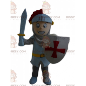 Στολή μασκότ Knight Boy BIGGYMONKEY™ με κράνος και ασπίδα -